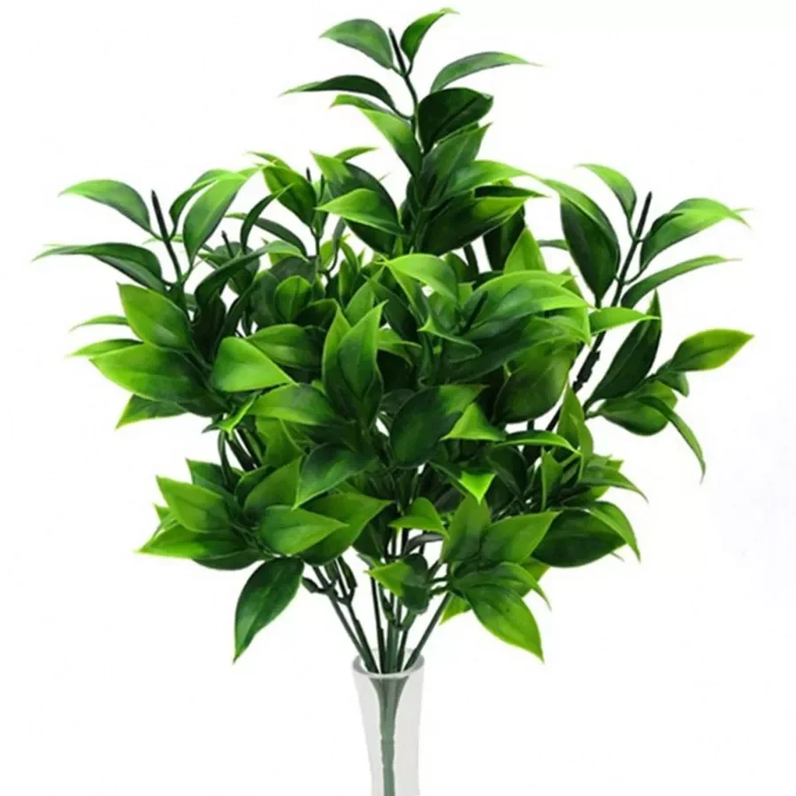 

NEW2023 7 branches green artificial plants for garden bushes fake grass eucalyptus orange leaves faux plant for home shop decora