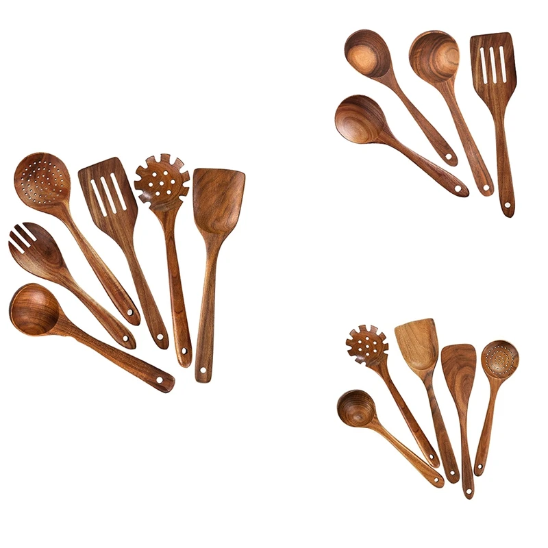 

Wooden Spoons For Cooking Kitchen Utensil Set Nonstick Wooden Utensils Wooden Spatula Set For Cooking
