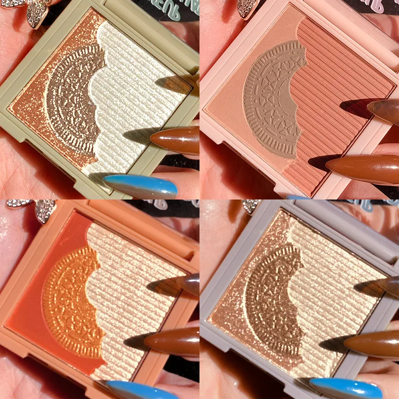 

XIXI 3 Color Eye Shadow Palette Pearly Glitter Earth Sequins Color Matching Matte Long-lasting Shimmer Eye Makeup