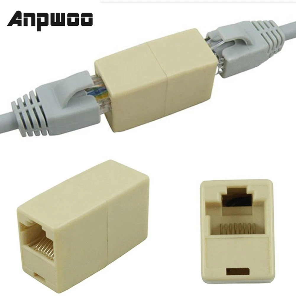 

10Pcs Network Ethernet Dual Straight Head Lan Cable Joiner Coupler RJ45 CAT 5 5E 6 6a Extender Plug Network Cable Connector