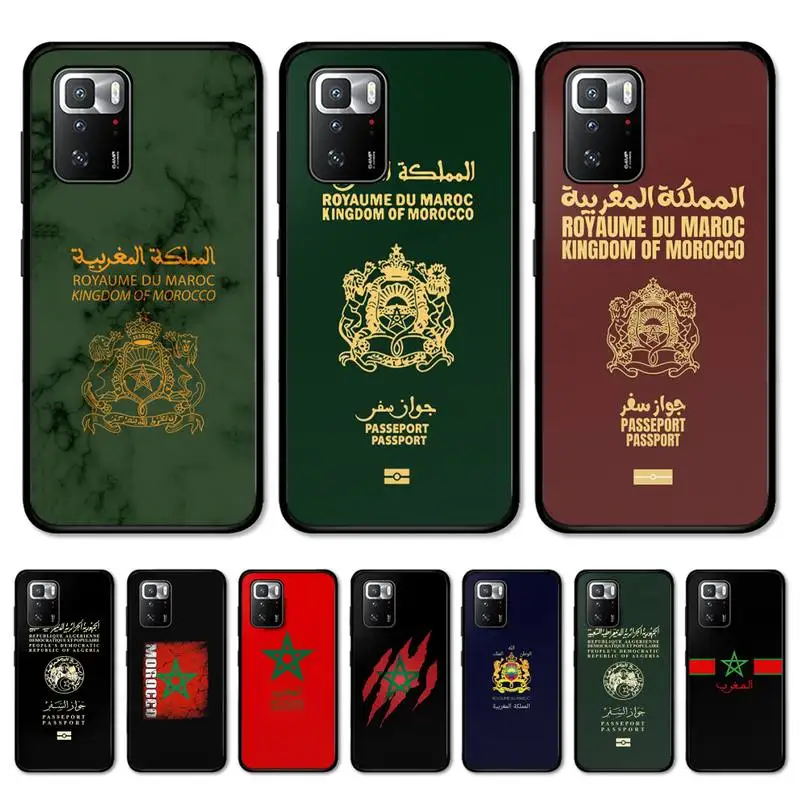 

Morocco Flag Passport Phone Case for Redmi 5 6 7 8 9 A 5plus K20 4X S2 GO 6 K30 pro