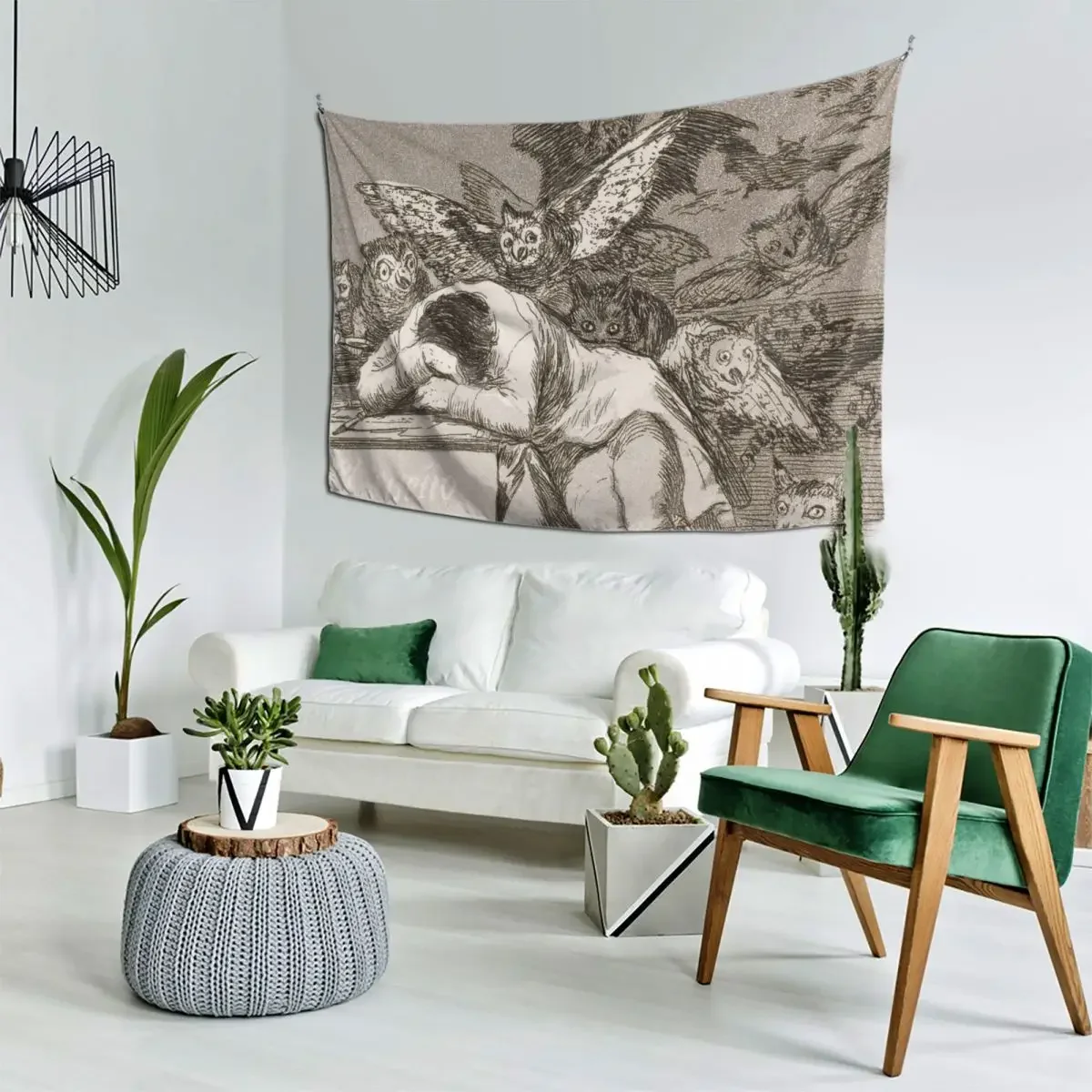 Спятие причины производит монстры - гобелен Francisco Goya на стене японский декор