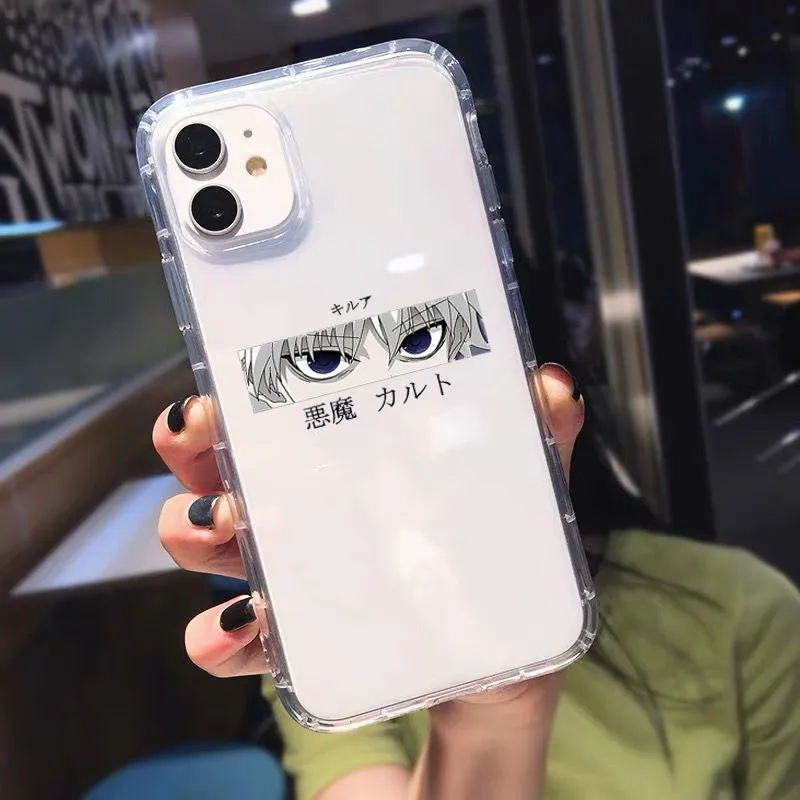 new clear shockproof phone cases for iphone 12 11 pro max x xs xr 7 8 7plus 8plus 13 hunter x hunter killua zoldyck anime cover free global shipping