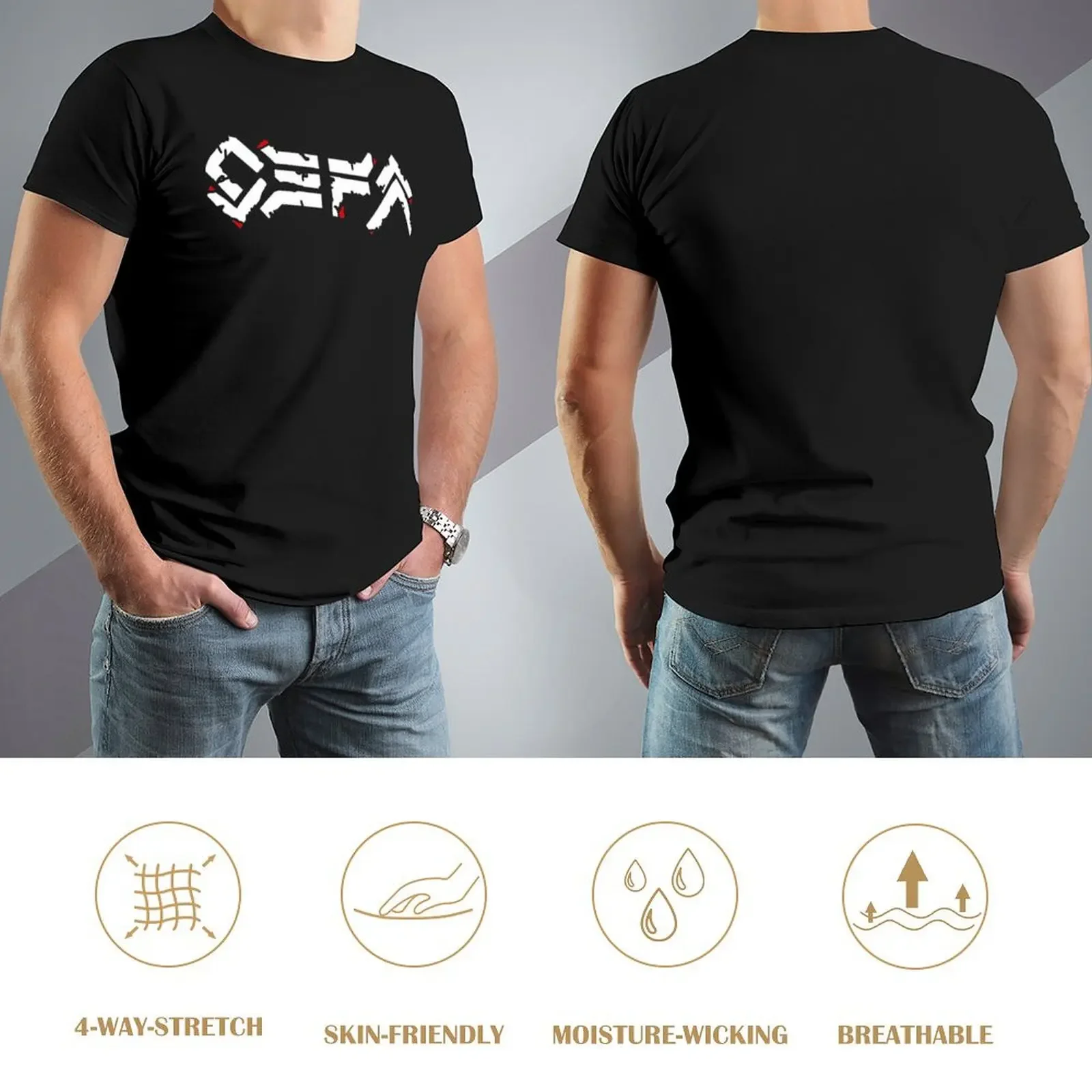 Фото Футболка Sefa 2, быстросохнущая мужская одежда, футболка с рисунком, простые черные футболки для мужчин №4