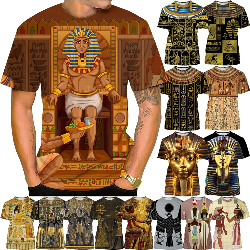 

New Men's T-Shirt Ancient Horus Egyptian God Eye of Egypt Pharaoh 3d Printing Casual Summer Tees Top T-Shirt For Men Clothing