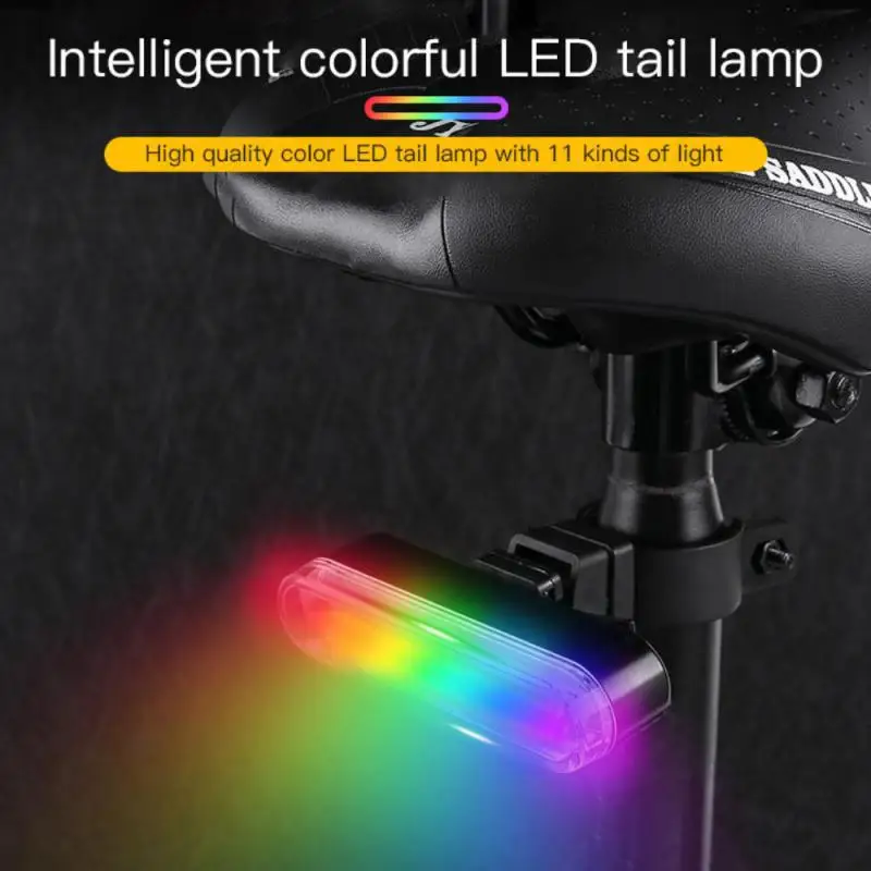 

Mountain Bike Headlights Usb Charging Road Mountain Bike Night 2021 New Colorful Taillights Induction Trumpet Headlight