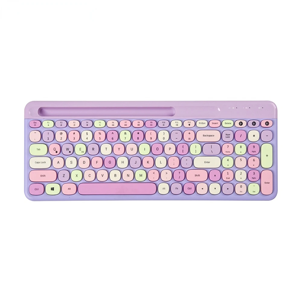 

Mofii Wireless BT Keyboard Multi-device Switching Integrated Slot Multimedia Shortcut Keys Intelligent Power Saving PC Keyboard