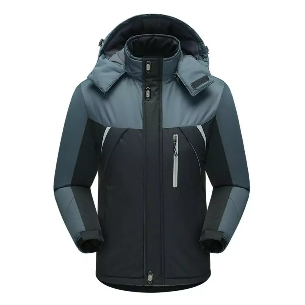 

NEW 2023 Coat Contrast Colors Hooded Windproof Reflective Stripe Down Coat for Climbing