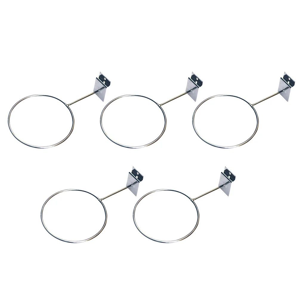 

5 Pcs Basketball Wall Holder Circular Wall Shelf Basketballs Metal Rack Football Base Volleyball Holder Round Wall Shelf