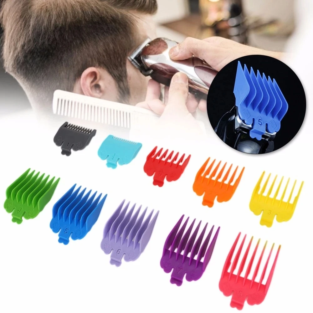 

10pcs Comb Guide Set Electric Hair Clipper Spare Parts Hairstyling Limit Combs Accessory