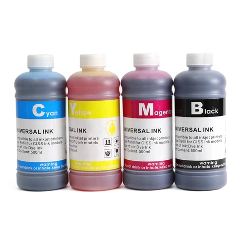 Universal Refill Dye Ink Kit 500ml for HP Epson Canon Brother Lexmark Samsung Dell Printers