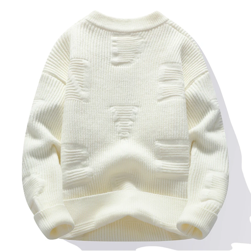 Осень-зима 2024 новый повседневный мягкий теплый толстый вязаный свитер для мужчин