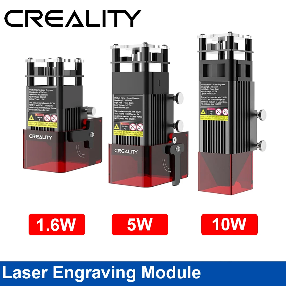 

Creality Laser Engraving Module 10W 5W 1.6W 0.06mm High-Precision Easy to Install for Ender-3 Ender 3 S1 Pro /PLUS