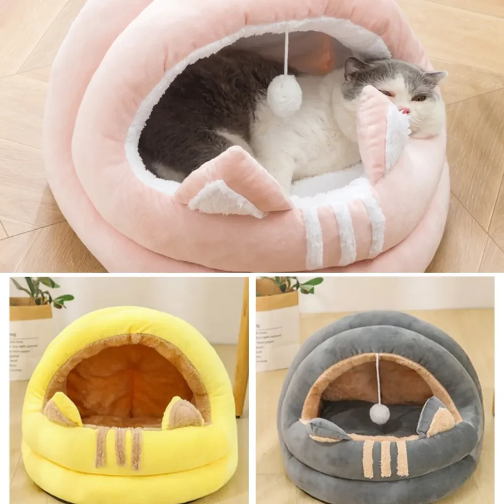 

Милая кошачья кровать для глубокого сна, коврик для корзины, домик для котят, палатка, уютная Лежанка для кошек, зимняя теплая Лежанка для маленьких и средних щенков