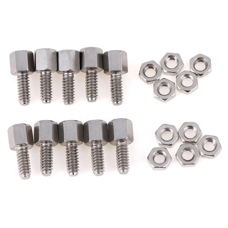 

10 Sets 5+7mm Header Plate Bracket Stud Bolt & Nut Nuts Screw D-Sub VGA serial