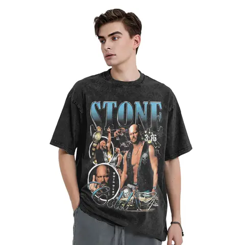 Футболка Jersey Stone Steve Austin Cold, летние потрясающие футболки, повседневная футболка для мужчин, топы с короткими рукавами и принтом
