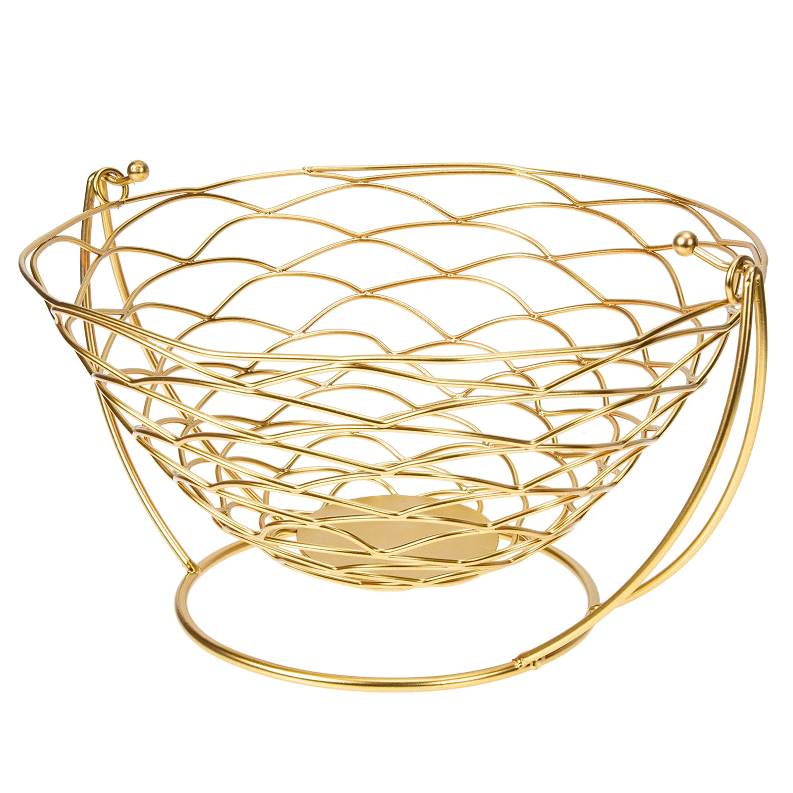 

Desktop Fruit Storage Basket Hollow Snack Container Creative Iron Fruit Basket