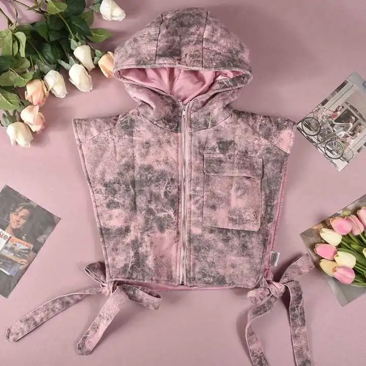 DSMTRC джинсовые толстовки на молнии уличная одежда женская зимний жилет без