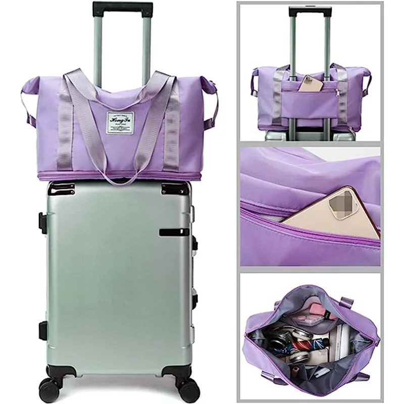 Large Capacity Folding Travel Bags Waterproof Luggage Tote Handbag Travel Duffle Bag Gym Yoga Storage Shoulder Bag For Women Men