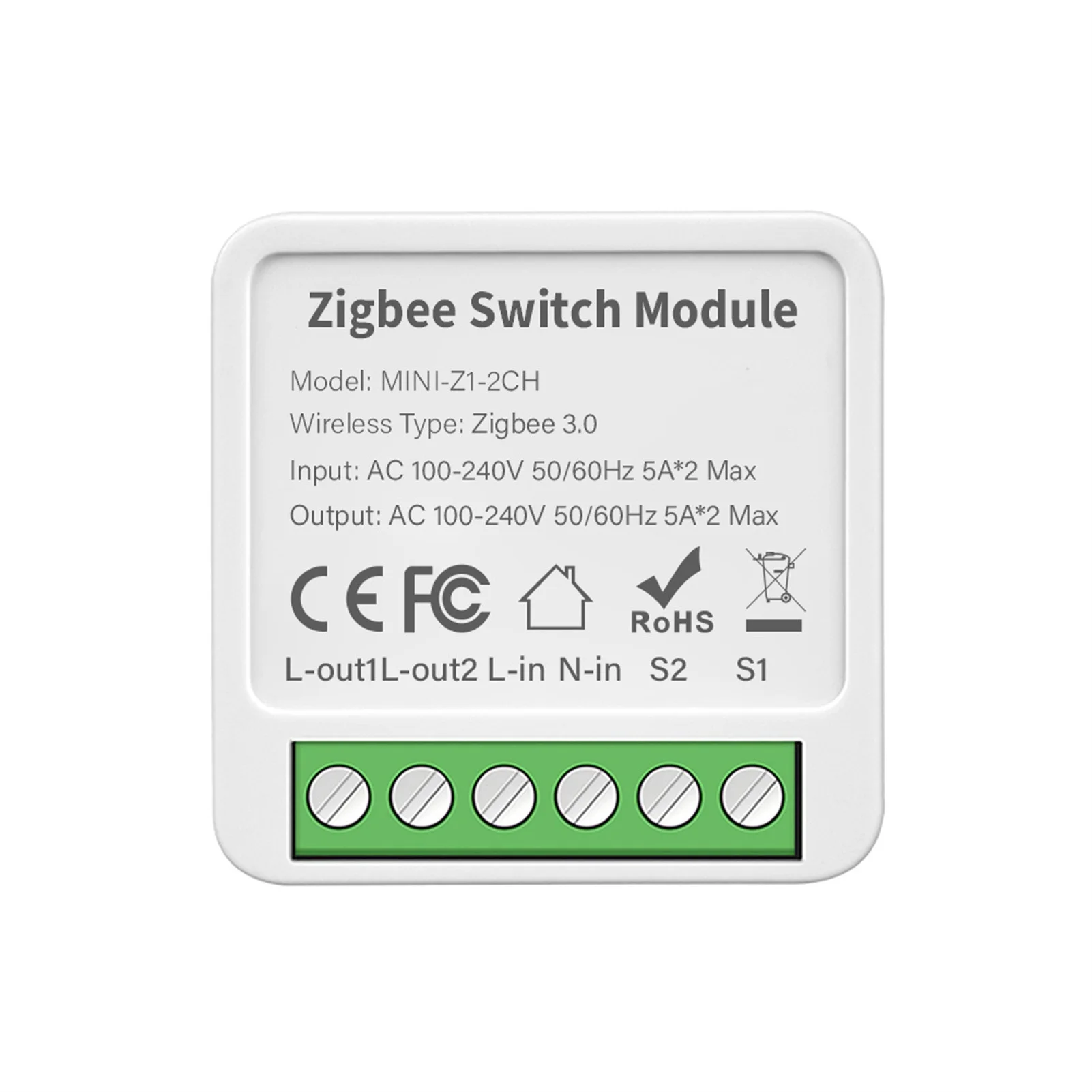 Мини умный выключатель Tuya 16A 1/2/3/4 клавиши