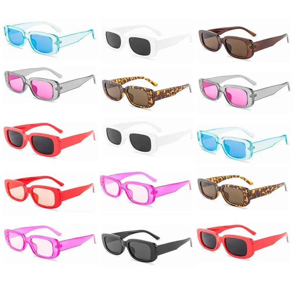 

Small Rectangle Sunglasses Female Vintage Brand Design Eyewear Sun Glasses Clear Lens Transparent Frame 2022 Fashion