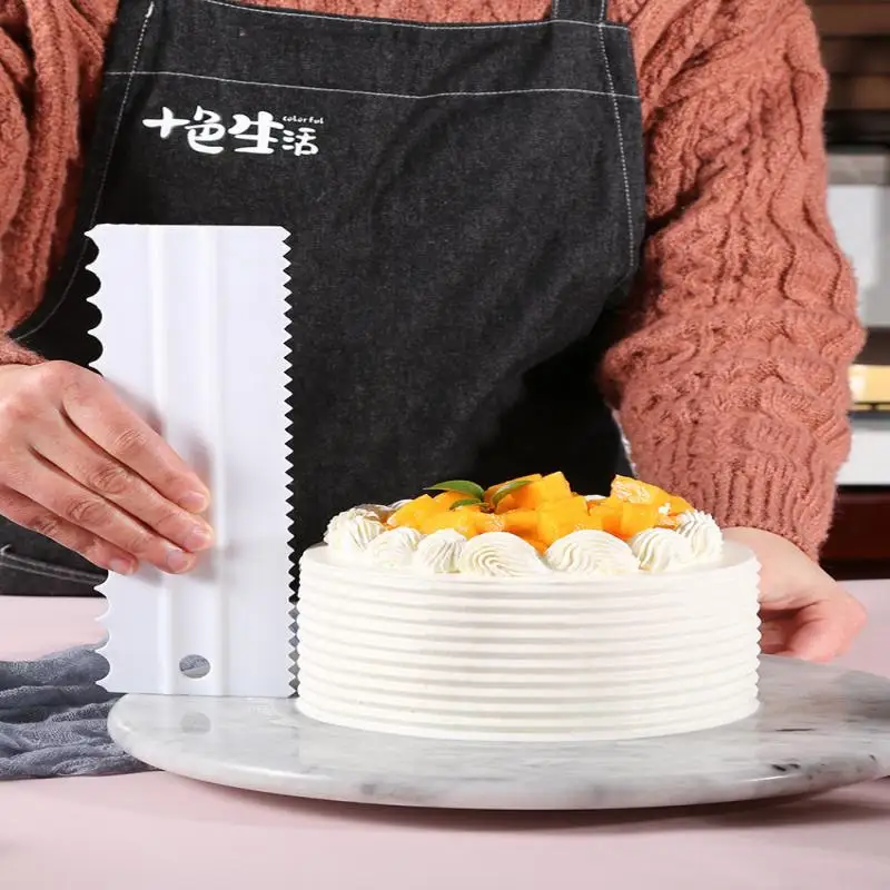 Двухсторонний в наличии шпатель для крема торта удлиненный скребок набор из 4