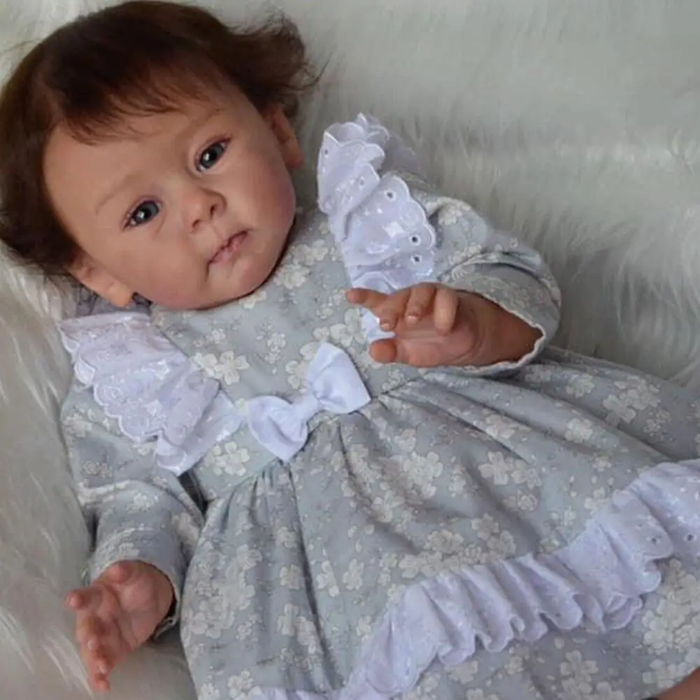 

24 Inch Rebirth Doll High Quality Simulation Toddler Girl 3D Layers Multiple Painting Lifelike Soft Real Cuddly Baby Doll