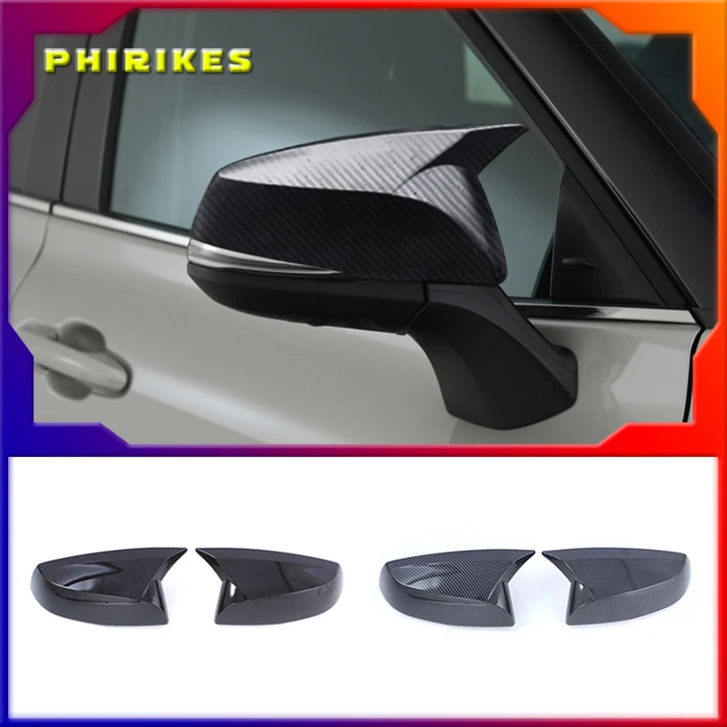 

Carbon Fiber Car Rearview Mirror Cover Side Door Wing Trim for Toyota RAV4 Highlander Sienna 2019 2020 2021