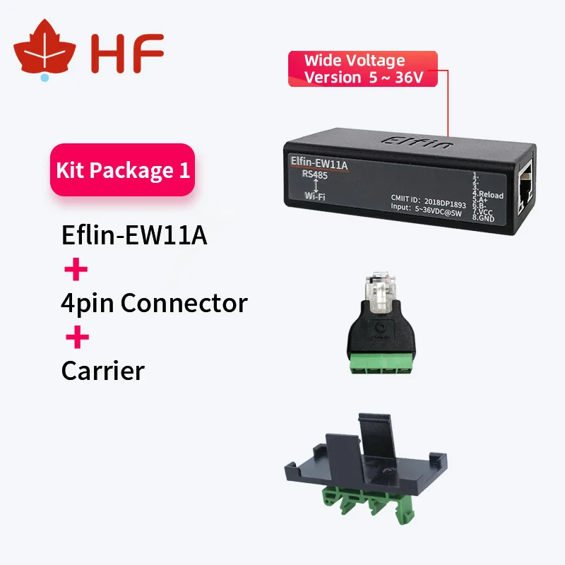 Сервер Elfin-EW11 с последовательным портом RS485 на WiFi поддержка TCP/IP Telnet Modbus TCP протокол