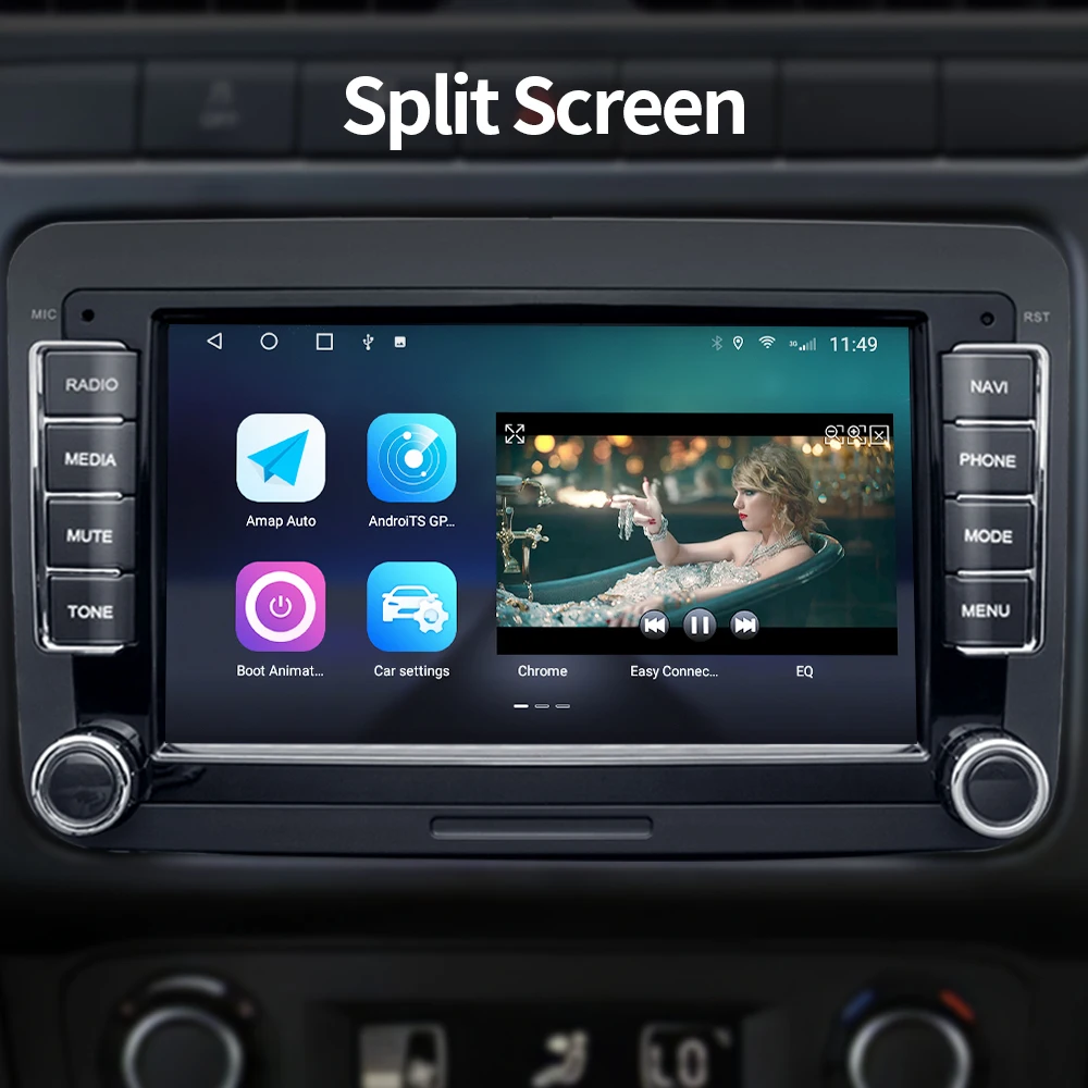 Автомобильный мультимедийный плеер SONICnavi 2 Din Android 10 радио GPS для