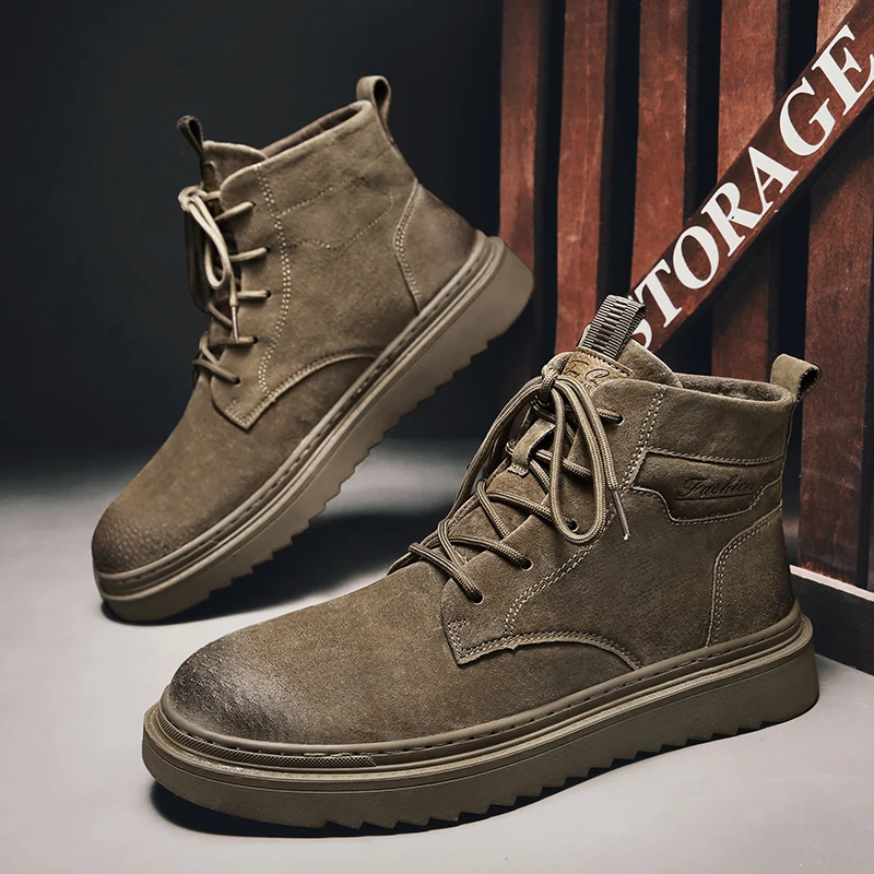 GR-M8188 MARTIN BOOTS WALKING SHOES MEN'S HUNTING BOOTS TACTICAL SHOES DESERT COMBAT ANKLE LEATHER MOUNTAINEERING SHOES