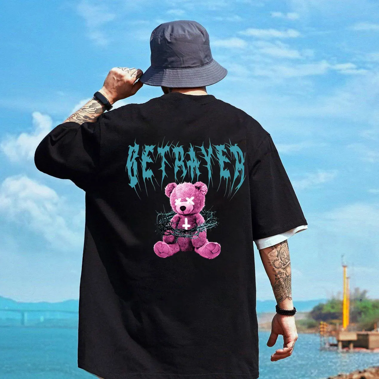 

Футболка в готическом стиле, 100% хлопок, с принтом