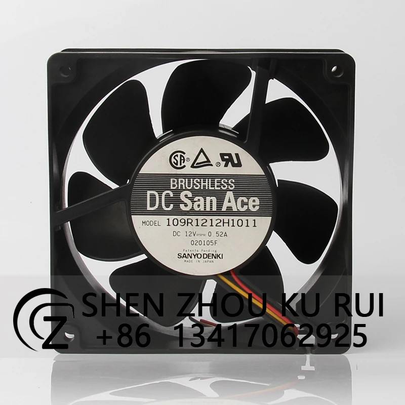109R1212H101 1чехол охлаждающий вентилятор для SANYO DC12V 0.52A ECAC 120x120x38 мм 12cm12038, бесщеточный вентилятор осевого потока для корпуса сервера