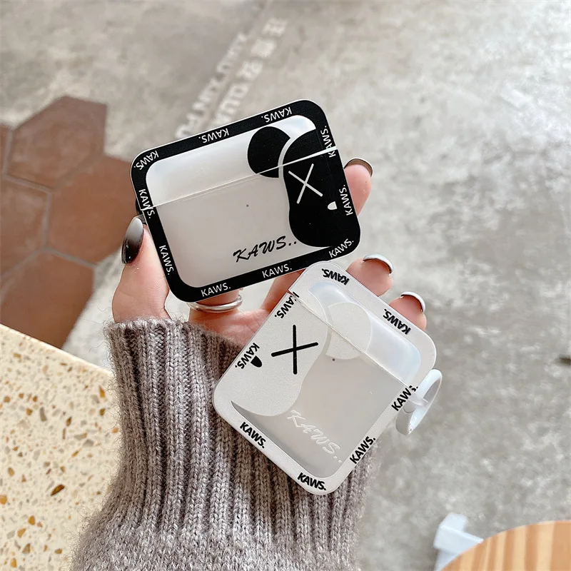 Черный белый модный полупрозрачный чехол для AirPods 3 Apple 2 Pro аксессуары наушников