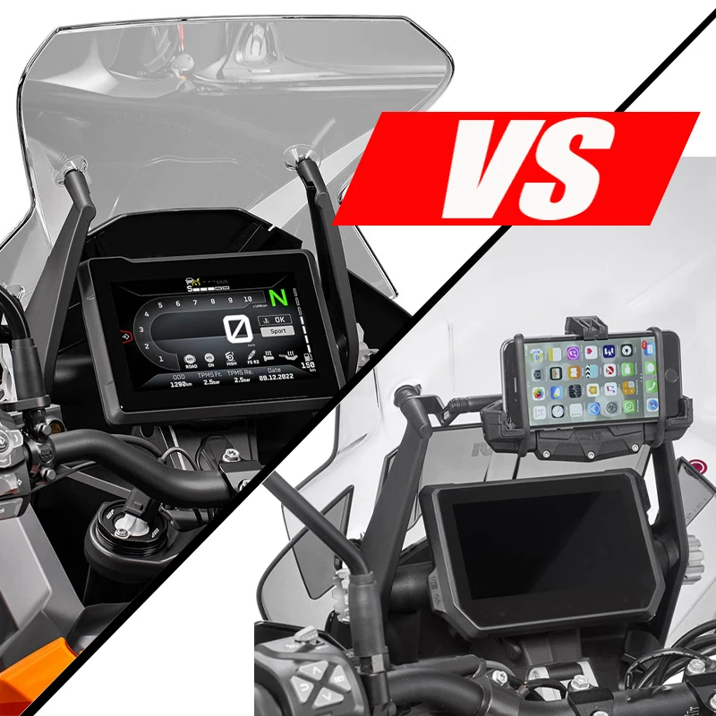 Фото Держатель навигации для телефона KTM 1290 SUPER ADVENTURE S R 1290 Supper ADV S/R 2017-2024, GPS-навигационная пластина для мобильного телефона, кронштейн №2