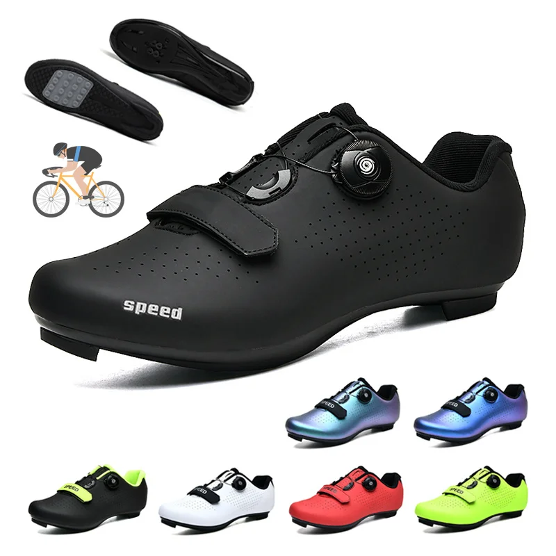 

2023 New Road Bicycle Shoes Men Cycling Sneaker Mtb Clits Route Cleat Dirt Bike Speed Flat Sports Racing Women Spd Pedal Shoes