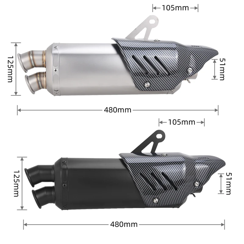 Насадка для мотоцикла HONDA CB1000R CB1000 R 2008 - 2016, выхлопная система, средняя соединительная труба 51 мм с крышкой глушителя. (art.: 3920dcfdded5e) - 3920dcfdded5e