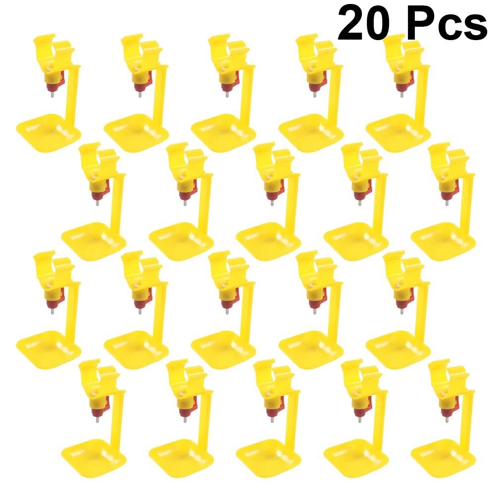 

20 Pcs Water Dispenser Quail Waterer Automatic Chicken Cup Drinking Bowl