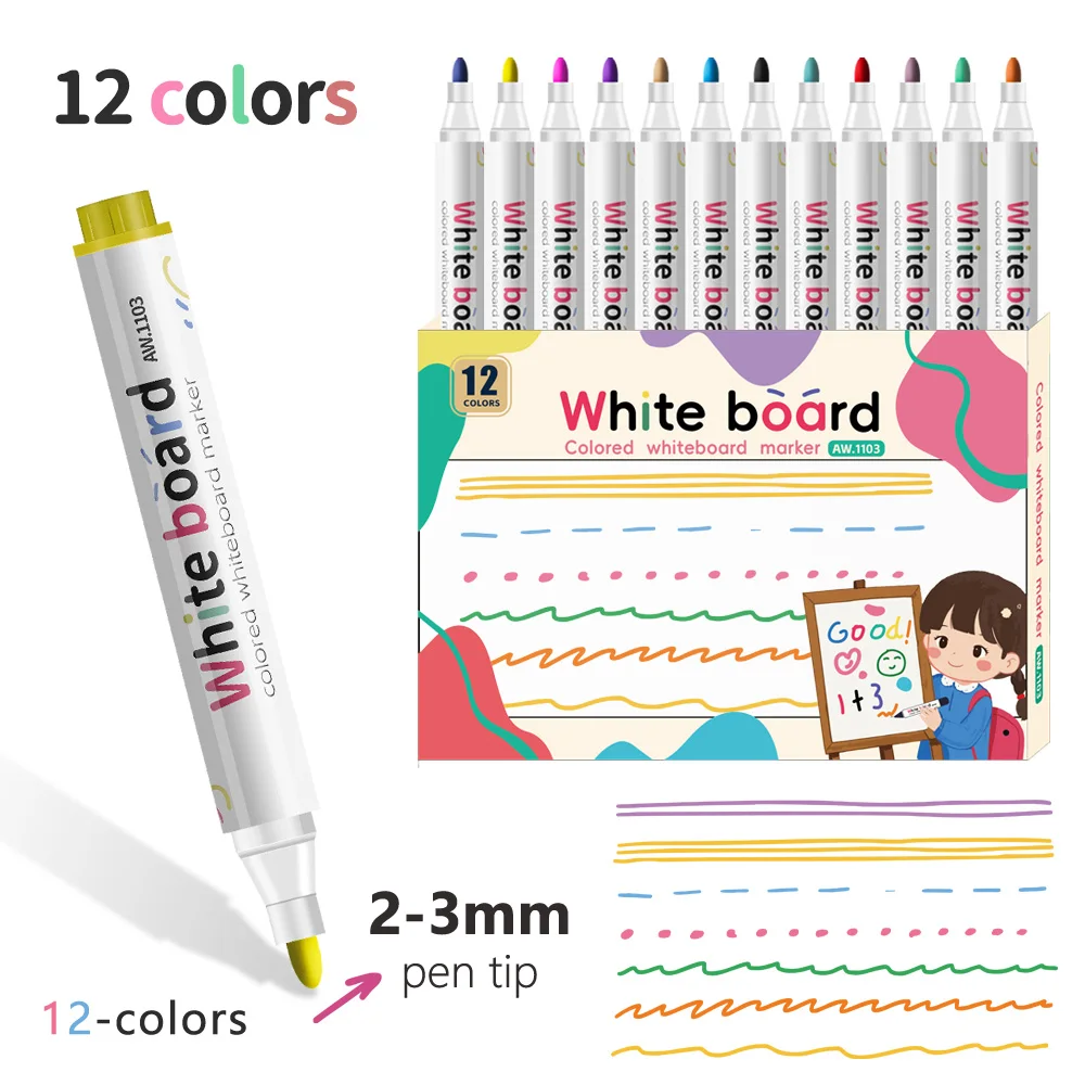 

12-цветные маркеры для доски LIT-ONTNMA