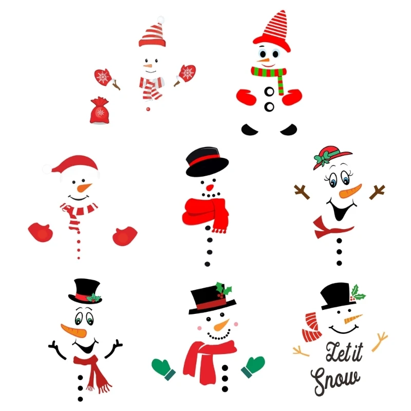 

Christmas Cartoon Snowman Magnetic Refrigerator Sticker Fridge Magnet Stickers
