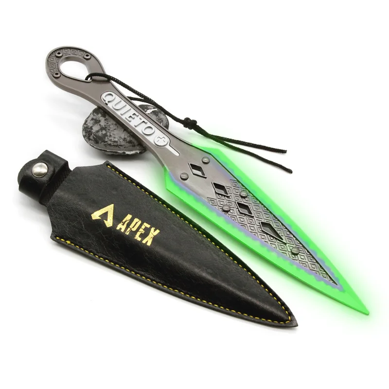 Апекс Легендс Брелок оружия Evil Spirit Blade Alloy Kunai 30см Светящийся металлический брелок для ключей для мужчин и женщин, подвеска для сумок.