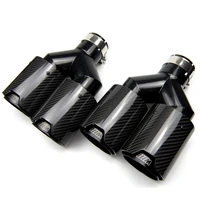 dual carbon fiber universal m performance exhaust pipe end muffler tips for bmw 5 series f10 x3 f25 x4 f26 x5 f15 x6 f16