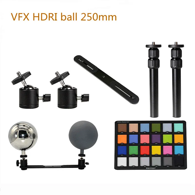 

VFX HDRI 250mm mirror ball gray ball 18% gray visual effect ball environment ball photography video collection ball light ball