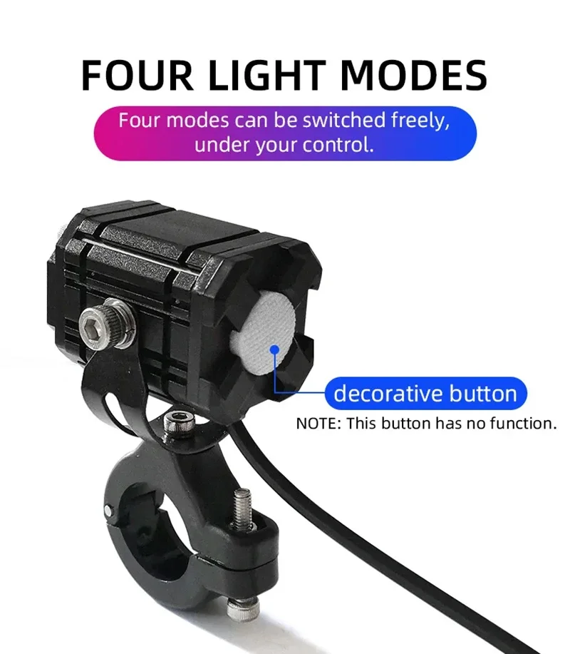 Мотоциклетная вспышка Око демона водонепроницаемый маркер белый желтый свет