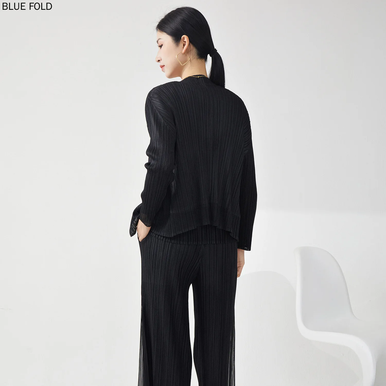 Модная куртка высокого качества в зрелом стиле сетчатый однотонный