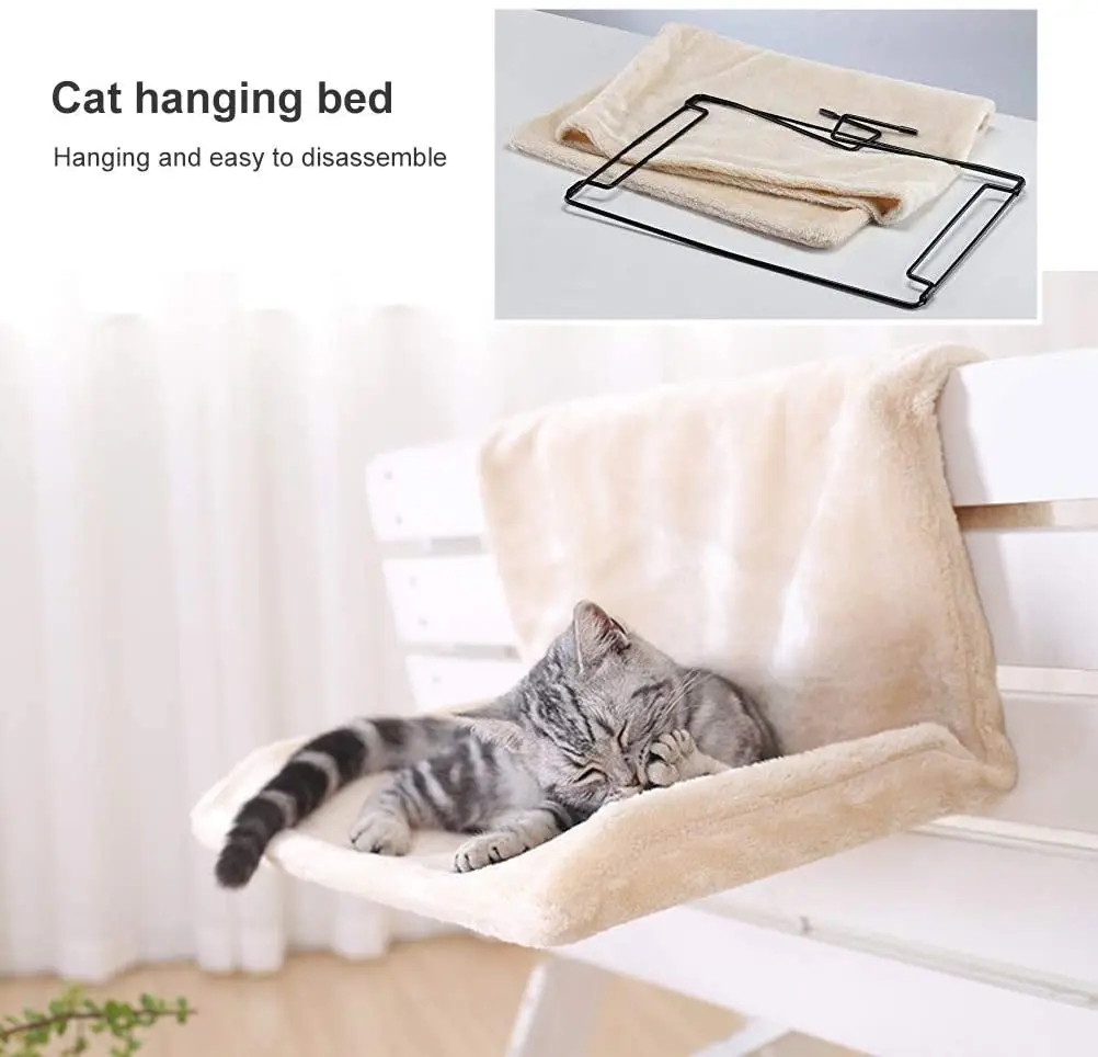 

Removable Cat Hammock Pet Beds Hanging Cat Bed for Radiator Bench Kitten Nest With Strong Durable Metal Frame Cat Accessories