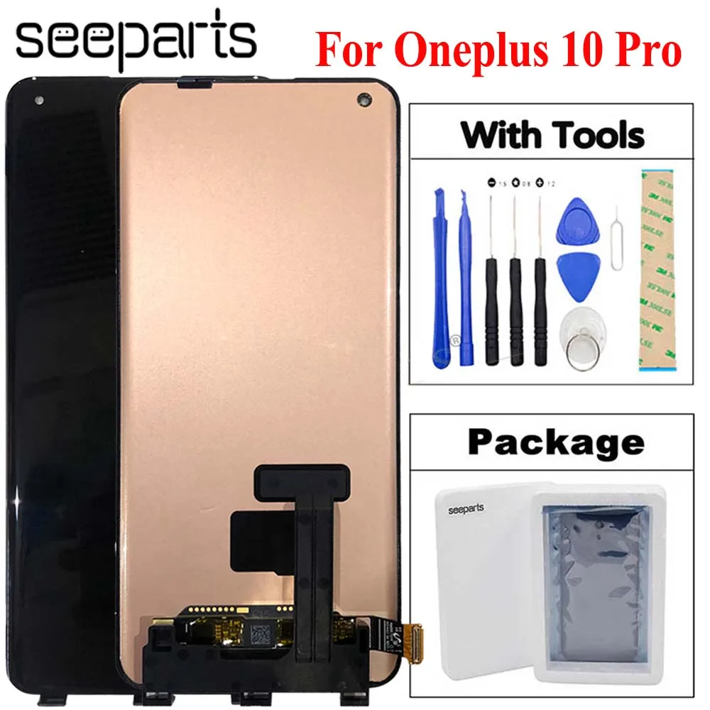 

100% Tested 6.7" For OnePlus 10 Pro LCD Display Touch Panel Screen Digitizer Assembly Replacement Screen 10 Pro NE2210 Display
