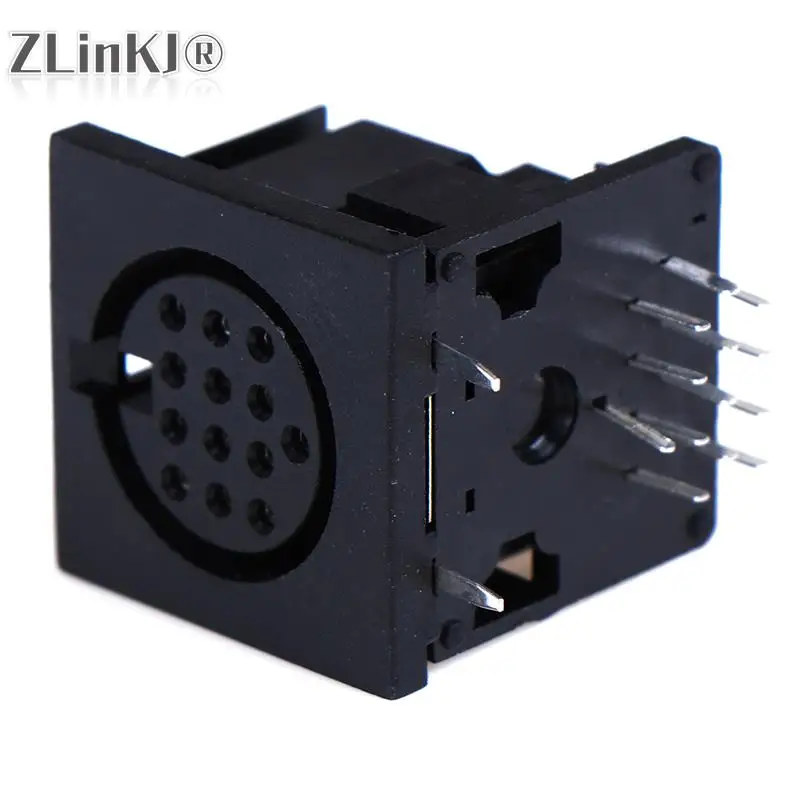 1 шт. Новый разъем ZLinKJ DIN Plug Jack 13 Pin Female Circular PCB Mount Connector S Terminal Оптовая продажа