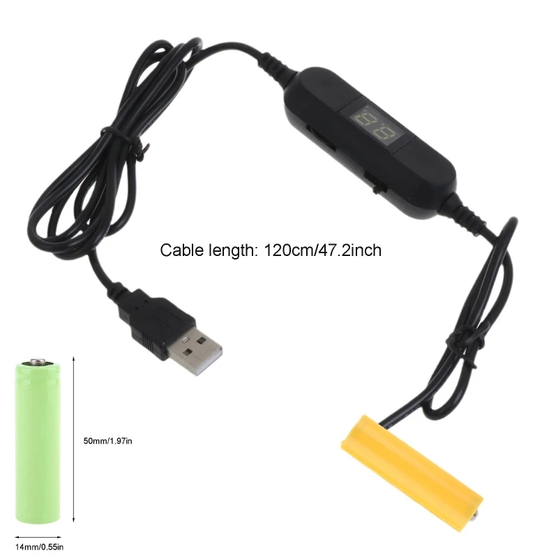 USB-кабель для батареи типа AA 1 5 В 3 6 12 шнур питания преобразователь провода замена