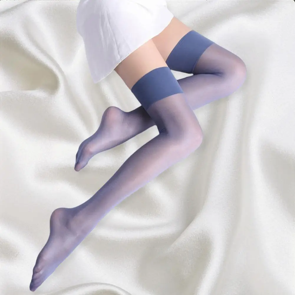 

Ultra-thin See-through Thigh Length High Elasticity Anti-slip Skinny Soft Breathable Glossy Women Long Socks for Fashionable